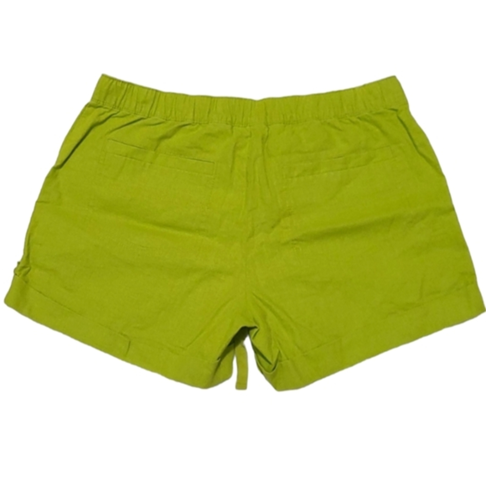 NEW YORK & COMPANY Women's shorts Sits Just below Waist Neon green Linen Size 4 - Picture 3 of 12